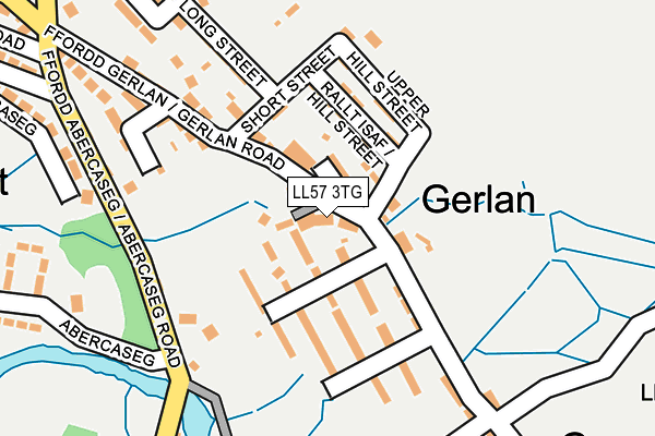 LL57 3TG map - OS OpenMap – Local (Ordnance Survey)