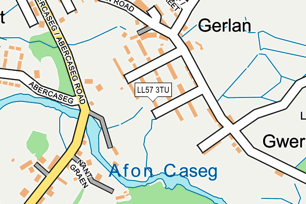 LL57 3TU map - OS OpenMap – Local (Ordnance Survey)