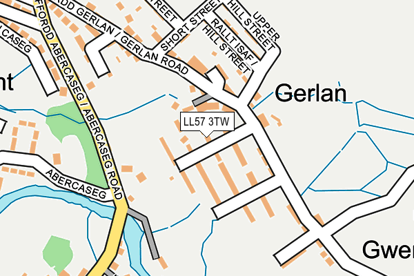 LL57 3TW map - OS OpenMap – Local (Ordnance Survey)