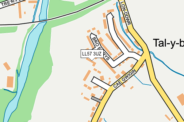 LL57 3UZ map - OS OpenMap – Local (Ordnance Survey)