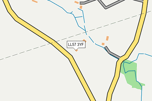 LL57 3YF map - OS OpenMap – Local (Ordnance Survey)