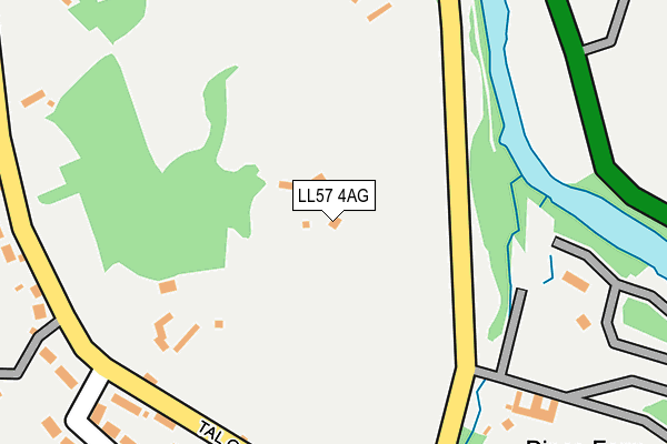 LL57 4AG map - OS OpenMap – Local (Ordnance Survey)