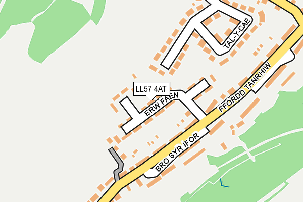 LL57 4AT map - OS OpenMap – Local (Ordnance Survey)
