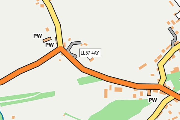LL57 4AY map - OS OpenMap – Local (Ordnance Survey)