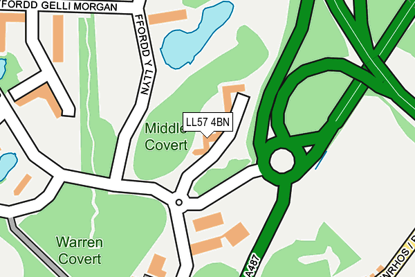 LL57 4BN map - OS OpenMap – Local (Ordnance Survey)