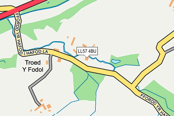 LL57 4BU map - OS OpenMap – Local (Ordnance Survey)