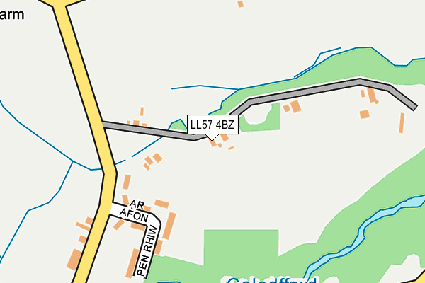 LL57 4BZ map - OS OpenMap – Local (Ordnance Survey)