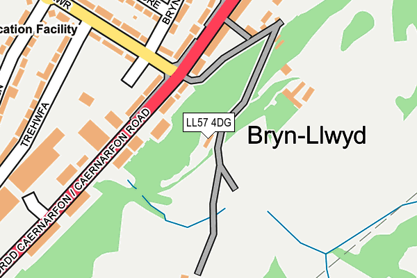 LL57 4DG map - OS OpenMap – Local (Ordnance Survey)