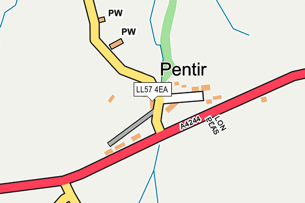LL57 4EA map - OS OpenMap – Local (Ordnance Survey)