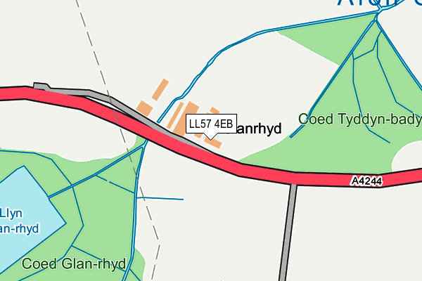 LL57 4EB map - OS OpenMap – Local (Ordnance Survey)