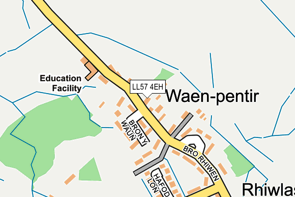 LL57 4EH map - OS OpenMap – Local (Ordnance Survey)