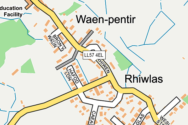 LL57 4EL map - OS OpenMap – Local (Ordnance Survey)