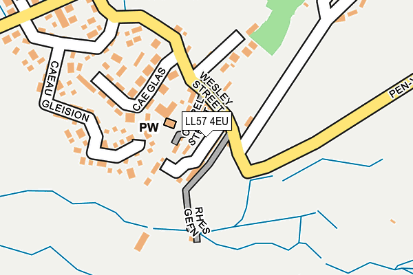 LL57 4EU map - OS OpenMap – Local (Ordnance Survey)