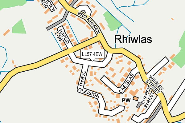 LL57 4EW map - OS OpenMap – Local (Ordnance Survey)