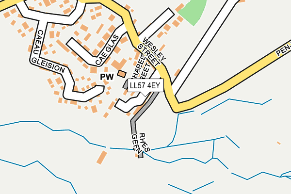 LL57 4EY map - OS OpenMap – Local (Ordnance Survey)