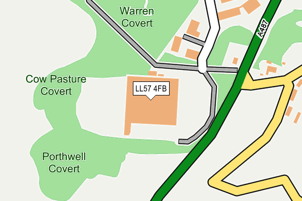 LL57 4FB map - OS OpenMap – Local (Ordnance Survey)