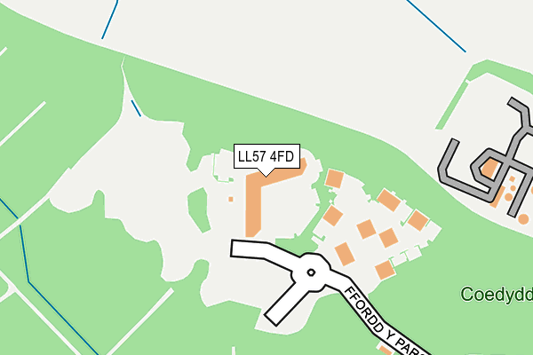 LL57 4FD map - OS OpenMap – Local (Ordnance Survey)