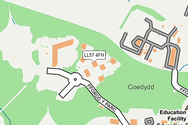 LL57 4FH map - OS OpenMap – Local (Ordnance Survey)