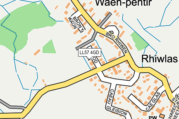 LL57 4GD map - OS OpenMap – Local (Ordnance Survey)