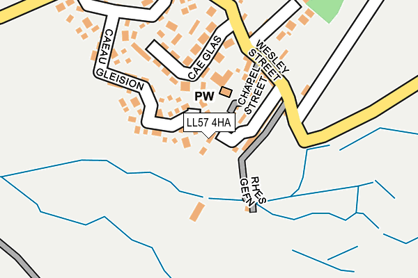 LL57 4HA map - OS OpenMap – Local (Ordnance Survey)