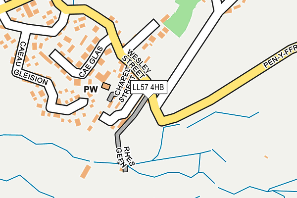 LL57 4HB map - OS OpenMap – Local (Ordnance Survey)