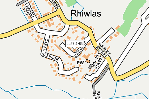 LL57 4HG map - OS OpenMap – Local (Ordnance Survey)