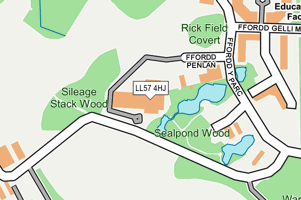 LL57 4HJ map - OS OpenMap – Local (Ordnance Survey)