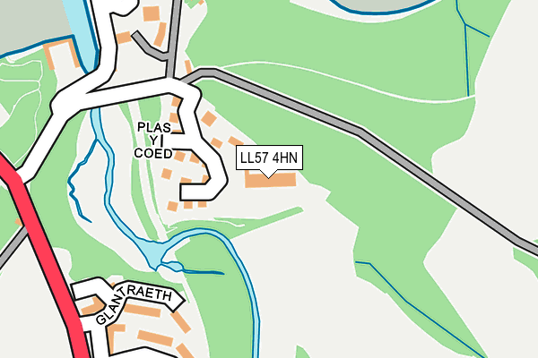 LL57 4HN map - OS OpenMap – Local (Ordnance Survey)