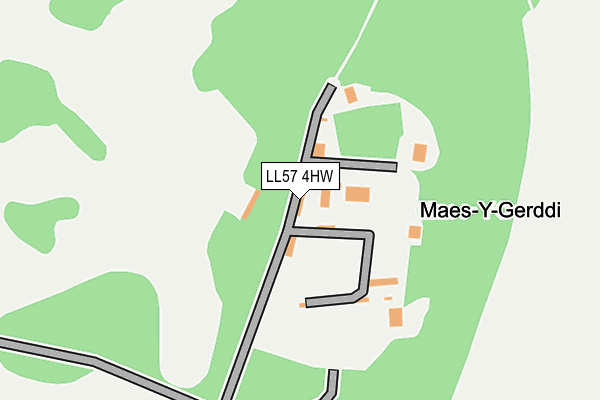 LL57 4HW map - OS OpenMap – Local (Ordnance Survey)