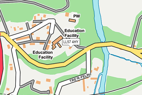 LL57 4HY map - OS OpenMap – Local (Ordnance Survey)