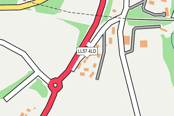 LL57 4LD map - OS OpenMap – Local (Ordnance Survey)