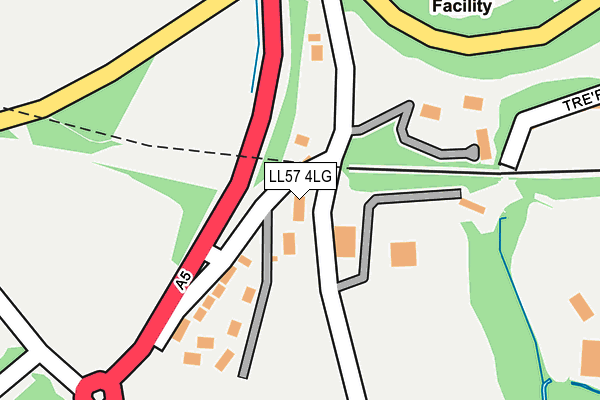 LL57 4LG map - OS OpenMap – Local (Ordnance Survey)