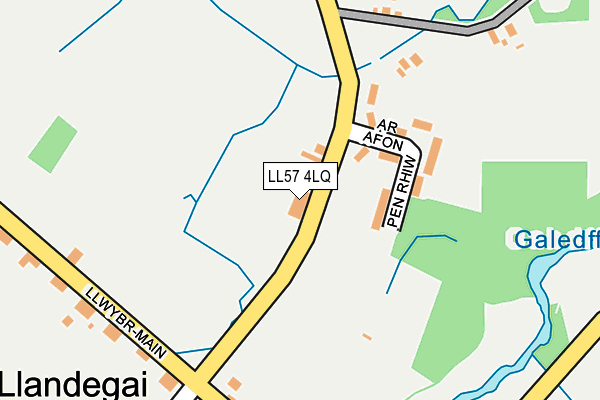 LL57 4LQ map - OS OpenMap – Local (Ordnance Survey)