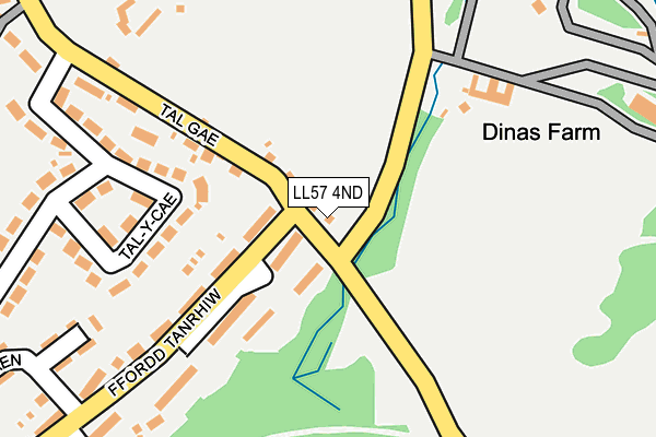 LL57 4ND map - OS OpenMap – Local (Ordnance Survey)