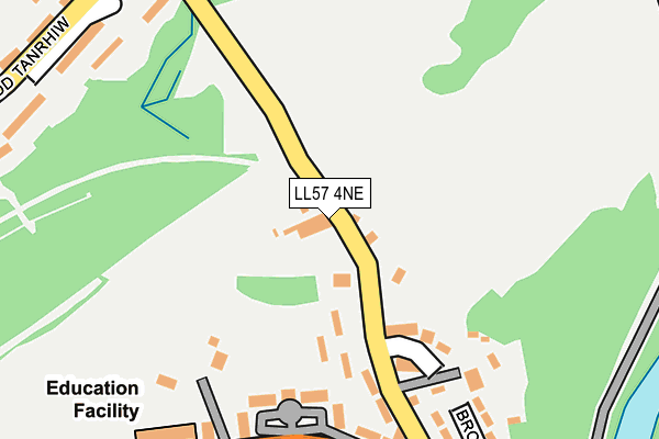 LL57 4NE map - OS OpenMap – Local (Ordnance Survey)