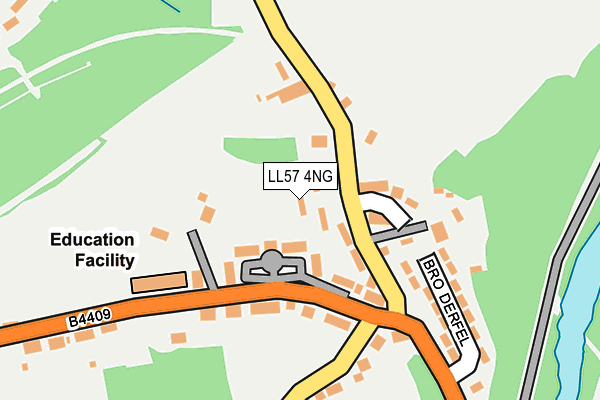 LL57 4NG map - OS OpenMap – Local (Ordnance Survey)