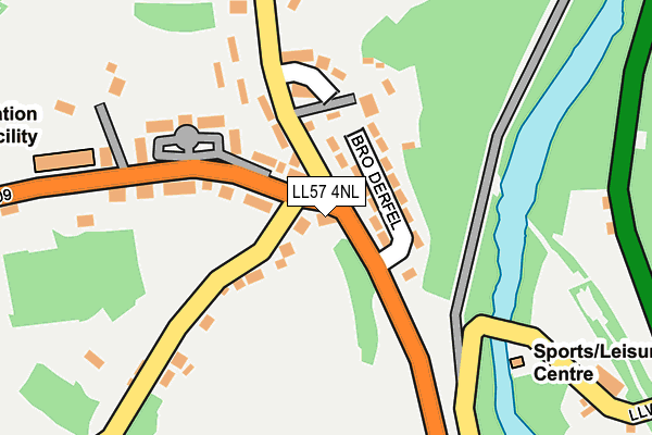 LL57 4NL map - OS OpenMap – Local (Ordnance Survey)
