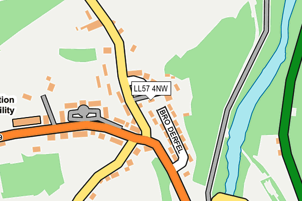 LL57 4NW map - OS OpenMap – Local (Ordnance Survey)