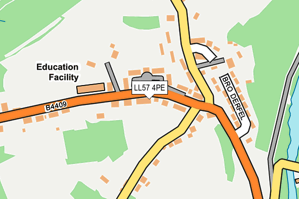 LL57 4PE map - OS OpenMap – Local (Ordnance Survey)