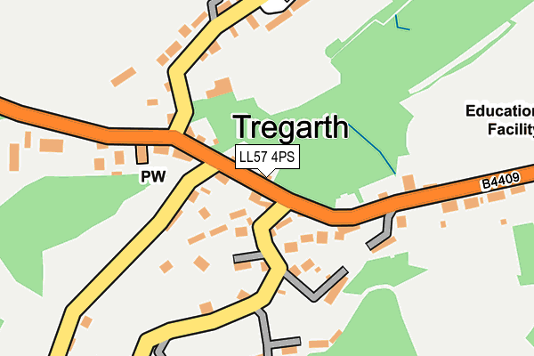LL57 4PS map - OS OpenMap – Local (Ordnance Survey)