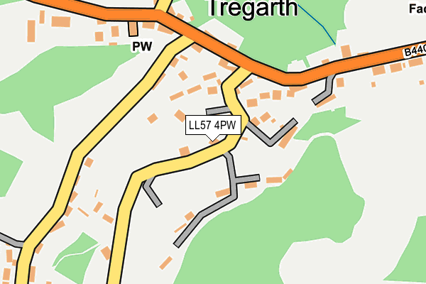 LL57 4PW map - OS OpenMap – Local (Ordnance Survey)