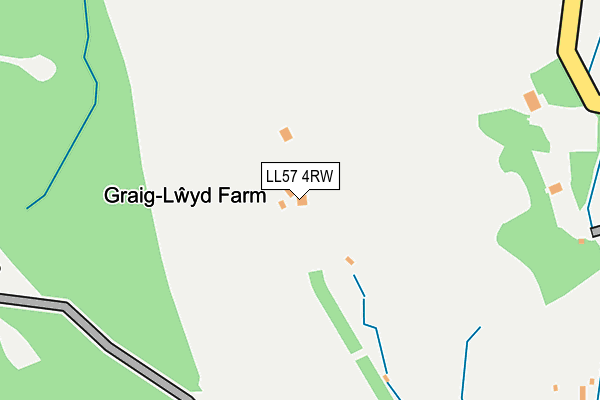 LL57 4RW map - OS OpenMap – Local (Ordnance Survey)