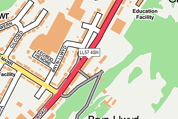 LL57 4SH map - OS OpenMap – Local (Ordnance Survey)