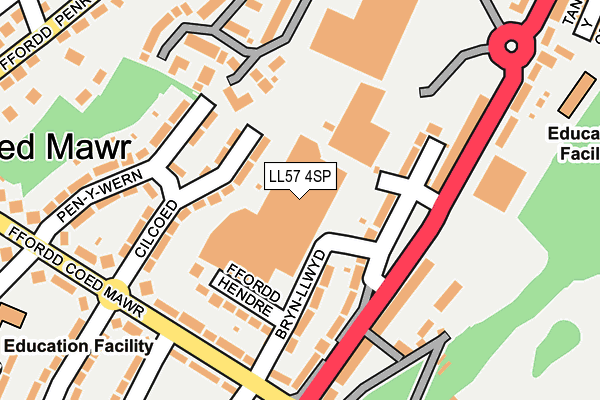 LL57 4SP map - OS OpenMap – Local (Ordnance Survey)
