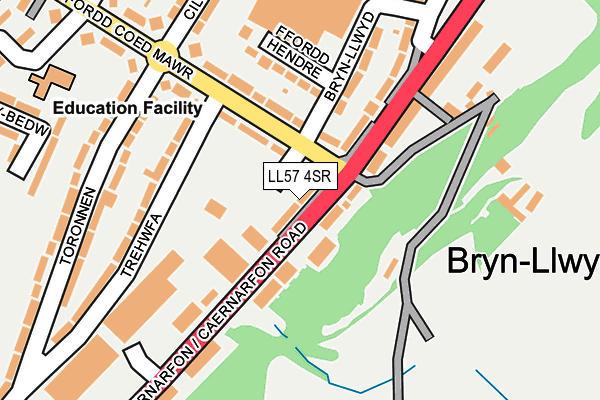 LL57 4SR map - OS OpenMap – Local (Ordnance Survey)