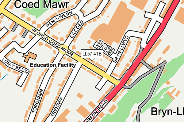 LL57 4TB map - OS OpenMap – Local (Ordnance Survey)