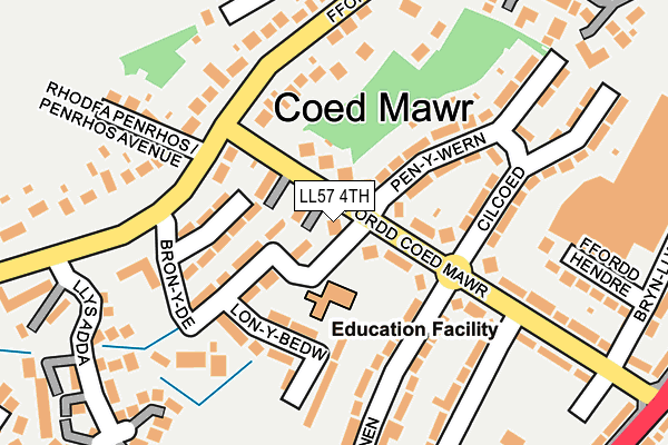 LL57 4TH map - OS OpenMap – Local (Ordnance Survey)