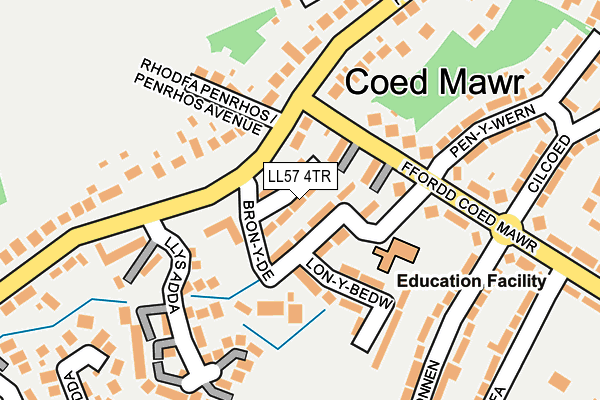 LL57 4TR map - OS OpenMap – Local (Ordnance Survey)