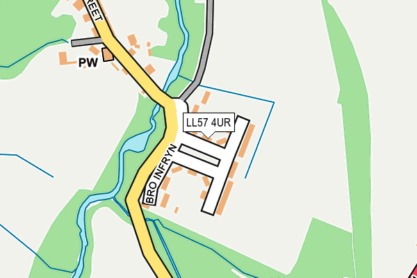 LL57 4UR map - OS OpenMap – Local (Ordnance Survey)