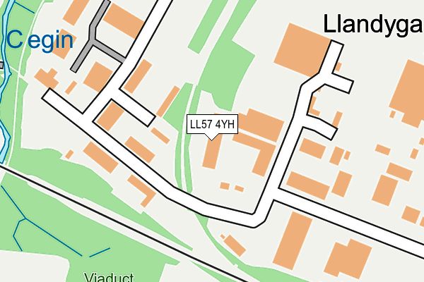 LL57 4YH map - OS OpenMap – Local (Ordnance Survey)